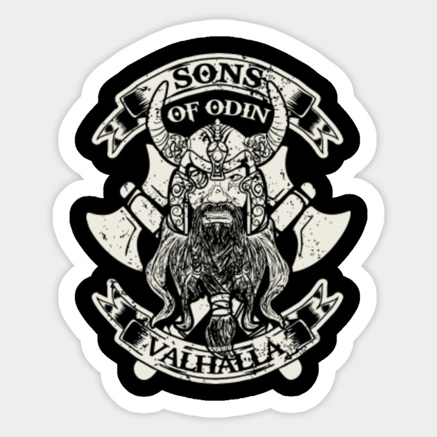 Sons Of Odin T-Shirt Valhalla Vikings Myth Tee Gift - Sons Of Odin - Sticker | TeePublic